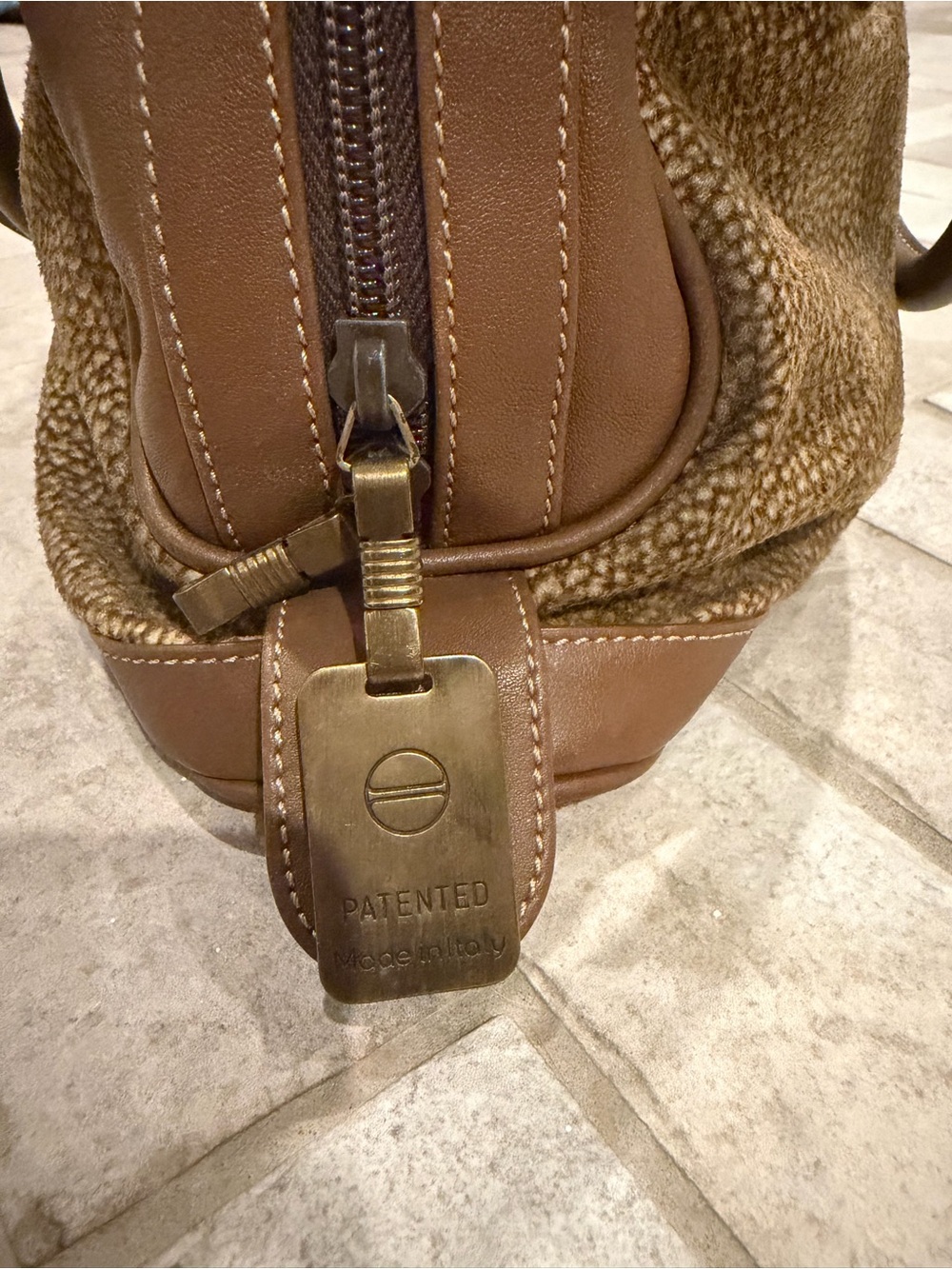 Vintage Borbonese Partridge Eye Dome Satchel Made in Italy - Picture 6 of 13